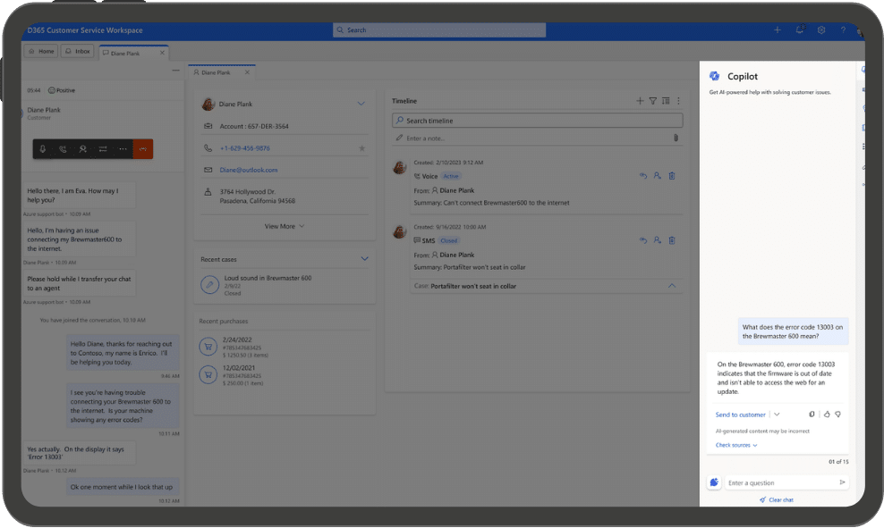 Copilot in Dynamics 365 Customer Service
