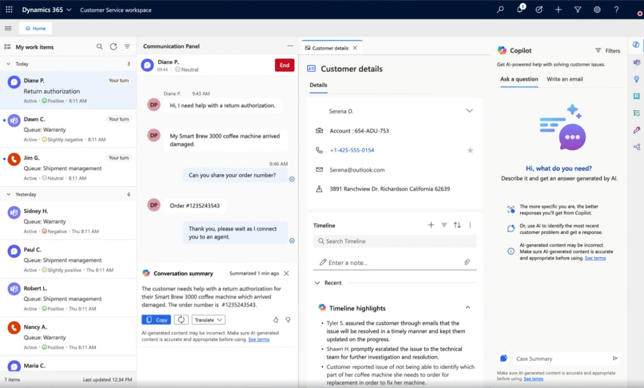 Dynamics 365 Customer Service