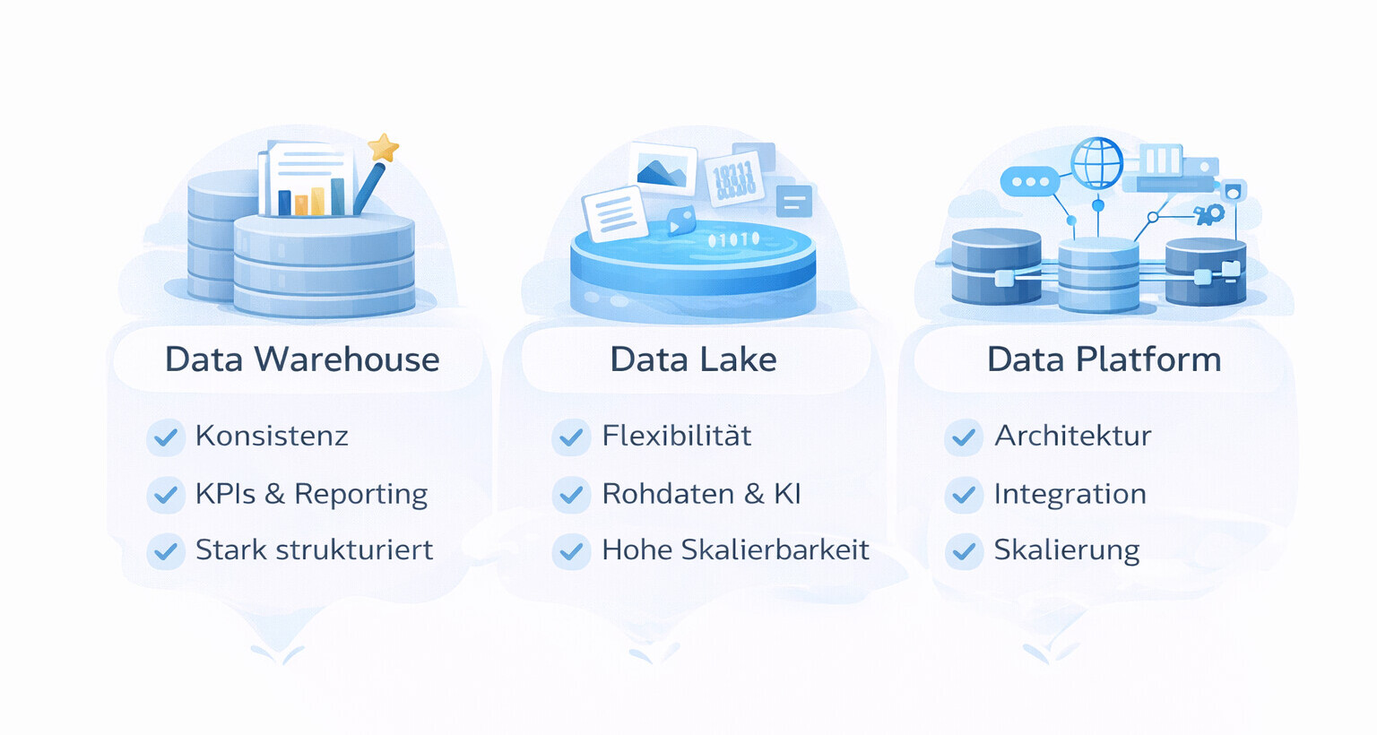 Data Warehouse vs. Data Lake vs. Data Platform
