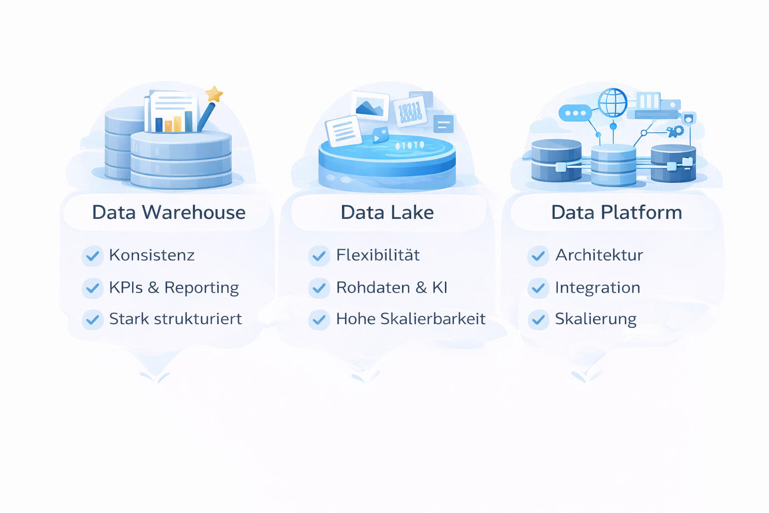 Data Warehouse vs. Data Lake vs. Data Platform