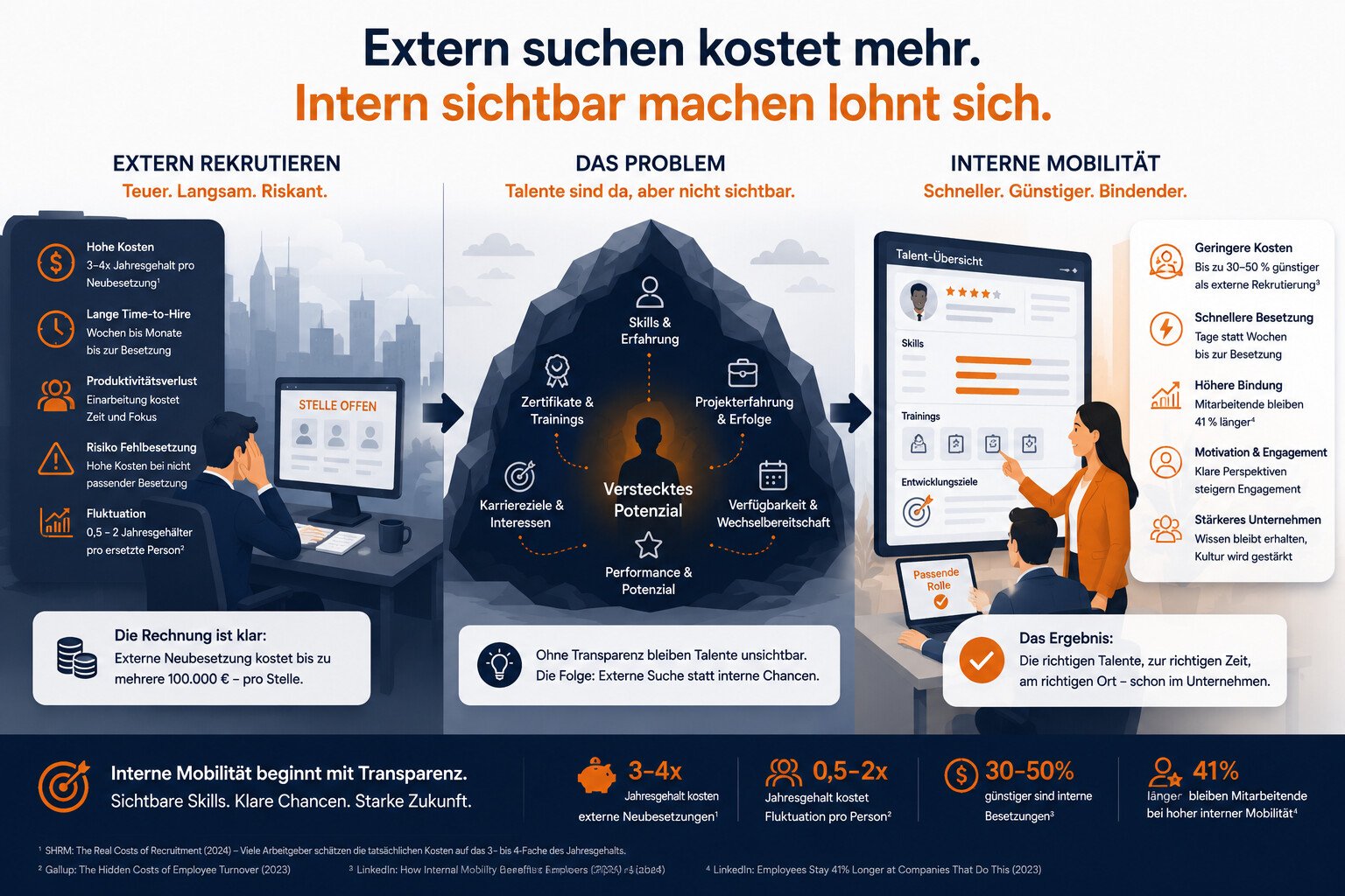 Interne Mobilität: Recruitingkosten senken durch Skill-Transparenz